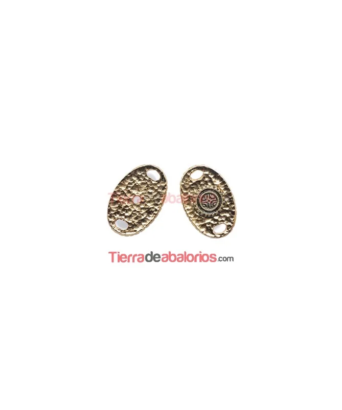 Conector Oval Personalizable 26x17mm, Dorado