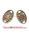 Conector Oval Personalizable 26x17mm, Dorado