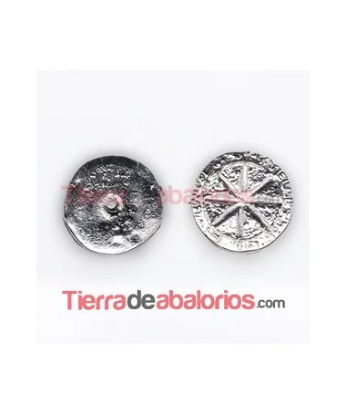 Estrella con Perno 13mm Plateada