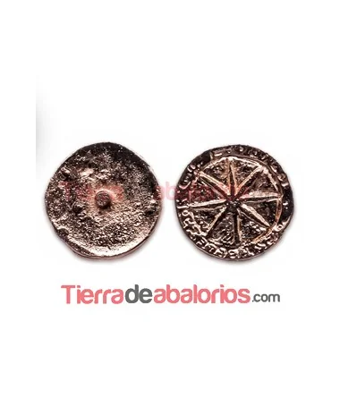 Estrella con Perno 13mm Oro Rosa