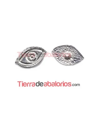 Ojo de la Suerte con Perno 12x7mm Plateado