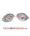 Ojo de la Suerte con Perno 12x7mm Plateado