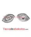 Ojo de la Suerte con Perno 12x7mm Plateado