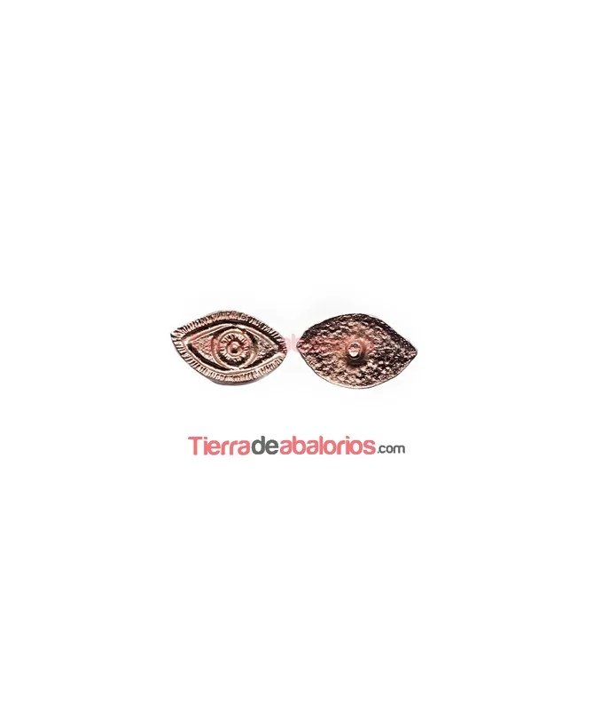 Ojo de la Suerte con Perno 12x7mm Oro Rosa