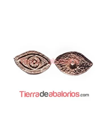 Ojo de la Suerte con Perno 12x7mm Oro Rosa