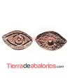 Ojo de la Suerte con Perno 12x7mm Oro Rosa