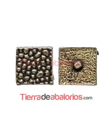 Cuadrado Adorno Puntos con Perno 9x9mm Oro Viejo