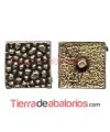 Cuadrado Adorno Puntos con Perno 9x9mm Oro Viejo