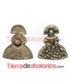 Menina con Perno 13x11mm Oro Viejo