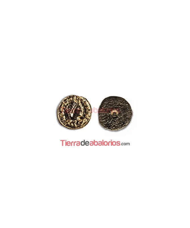 Moneda Antigua con Perno 11mm Dorada