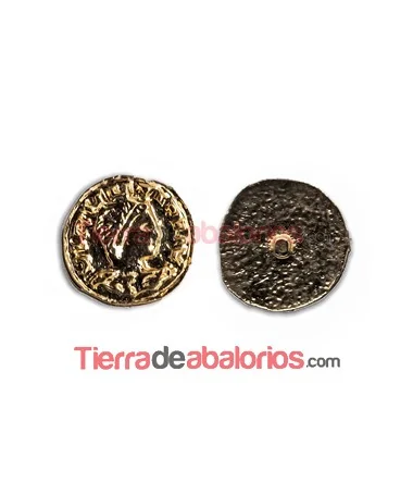 Moneda Antigua con Perno 11mm Dorada
