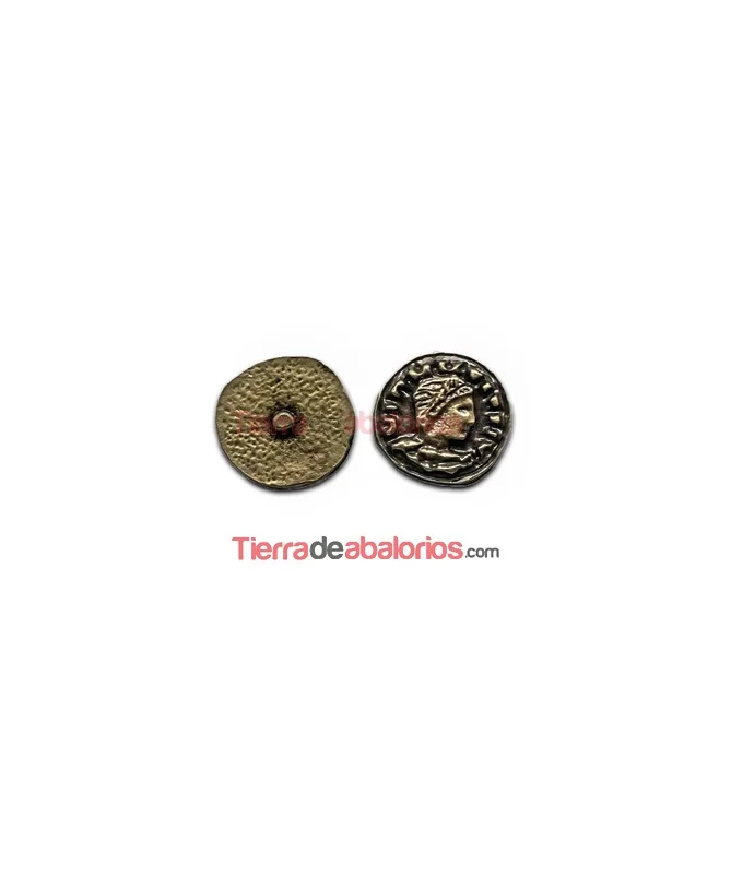 Moneda Antigua con Perno 11mm Oro Viejo