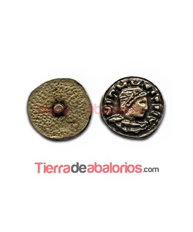 Moneda Antigua con Perno 11mm Oro Viejo