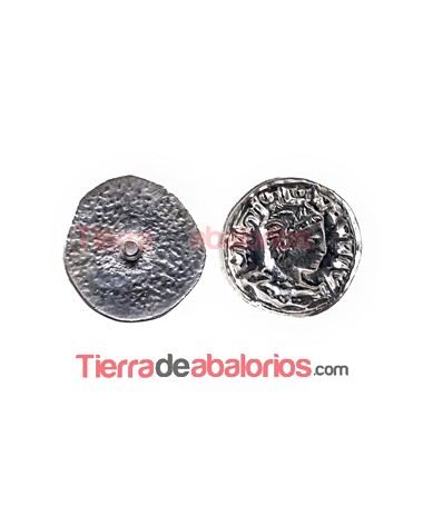Moneda Antigua con Perno 11mm Plateada