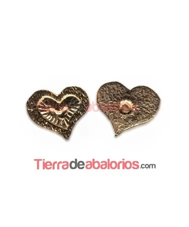 Corazón con Perno 11x13mm Dorado Corazón con Perno 11x13mm Dorado