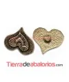 Corazón con Perno 11x13mm Oro Viejo