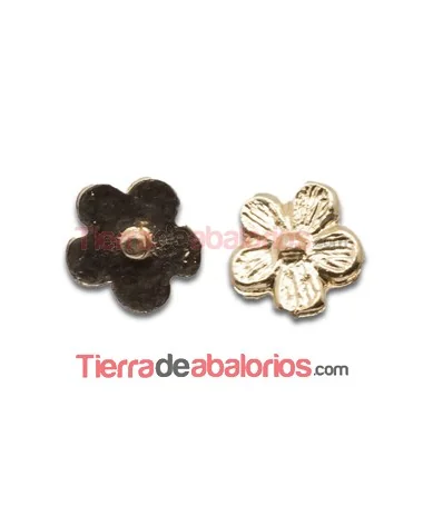 Flor con Perno 9mm Dorada