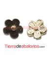 Flor con Perno 9mm Dorada