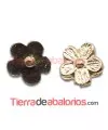 Flor con Perno 9mm Dorada