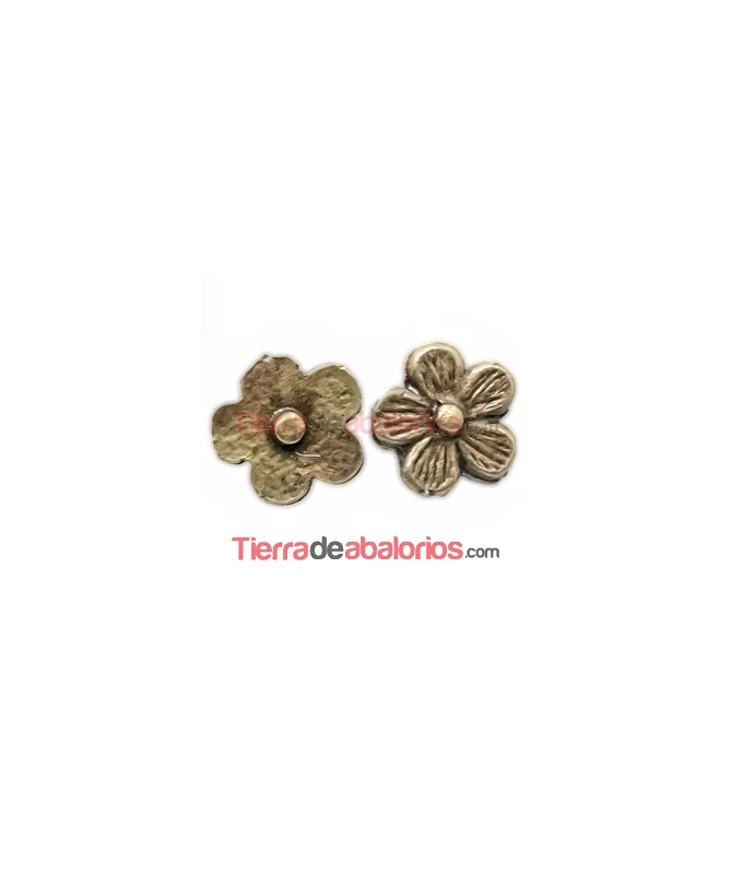 Flor con Perno 9mm Oro Viejo