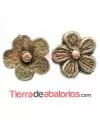 Flor con Perno 9mm Oro Viejo