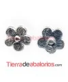 Flor con Perno 9mm Plateada