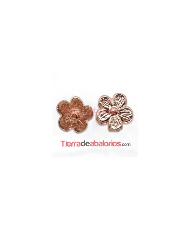Flor con Perno 9mm Oro Rosa
