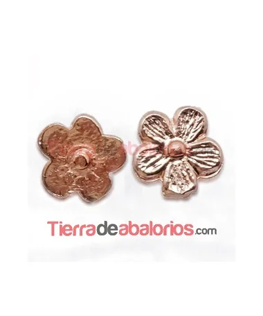Flor con Perno 9mm Oro Rosa