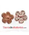 Flor con Perno 9mm Oro Rosa