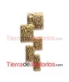Colgante Minimalista Rayado 57x22mm Dorado
