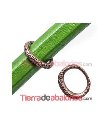 Anilla Regaliz Puntitos 15x13mm Agujero 10x8mm Cobre Anilla Regaliz Puntitos 15x13mm Agujero 10x8mm Cobre