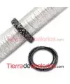 Aro Regaliz Triangulos y Puntos 15x13mm Pavonado