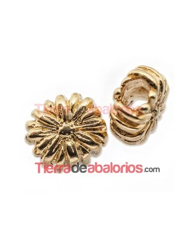 Entrepieza Flor 12x11mm Agujero 4mm Dorada Entrepieza Flor 12x11mm Agujero 4mm Dorada