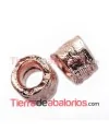 Tubo Irregular 7x9mm Agujero 5,5mm Oro Rosa