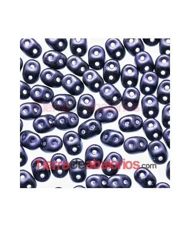 Superdúo 2,5x5mm Metallic Mate Dark Purple