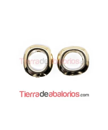 Entrepieza Hueca 17x15mm Agujero 1,5mm Dorada