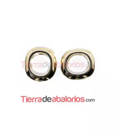 Entrepieza Hueca 17x15mm Agujero 1,5mm Dorada Entrepieza Hueca 17x15mm Agujero 1,5mm Dorada