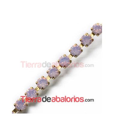 Cadena Oro Viejo con Cristal Engarzado PP18 Rose Opal (20cm)