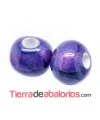 Bola Barroca Acrilica 16mm Agujero 6mm Violeta Irisado