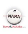 Medalla 19mm Mamá, Plateada