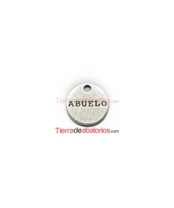 Medalla 19mm Abuelo, Plateada