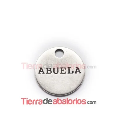 Medalla 19mm Abuela, Plateada Medalla 19mm Abuela, Plateada