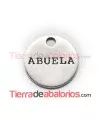Medalla 19mm Abuela, Plateada