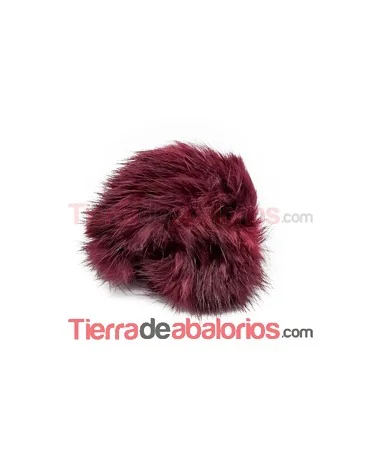 Pompón de Conejo 60mm Granate Pompón de Conejo 60mm Granate