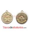 Medalla 17mm con Anilla, Libra - Dorada
