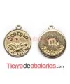 Medalla 17mm con Anilla, Escorpio - Dorada
