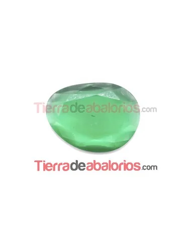 Ojo de Gato Facetado Cabujón 20x15mm Verde Esmeralda