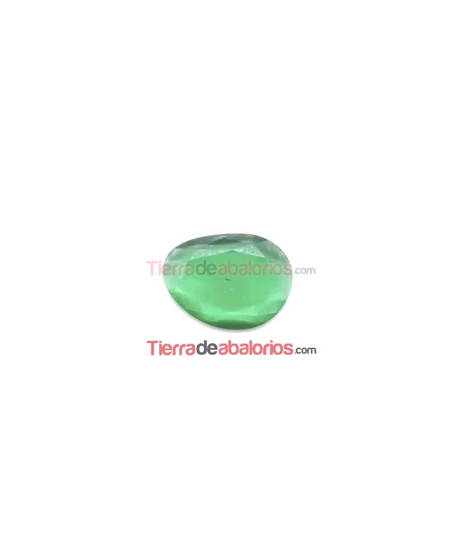Ojo de Gato Facetado Cabujón 20x15mm Verde Esmeralda