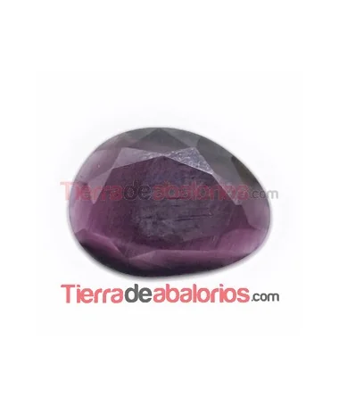 Ojo de Gato Facetado Cabujón 20x15mm Amatista