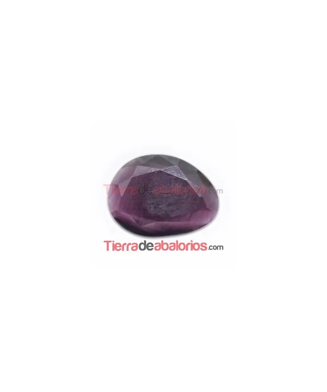Ojo de Gato Facetado Cabujón 20x15mm Amatista